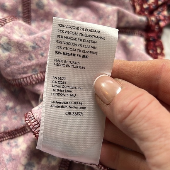 Free People NWOT Burgundy Floral Sweet Talker Mini Dress Size Small - Picture 13 of 13